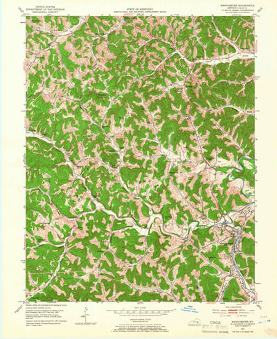 United States Geological Survey Manchester, KY (1952, 24000-Scale) digital map