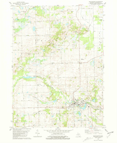 United States Geological Survey Manchester, MI (1980, 24000-Scale) digital map