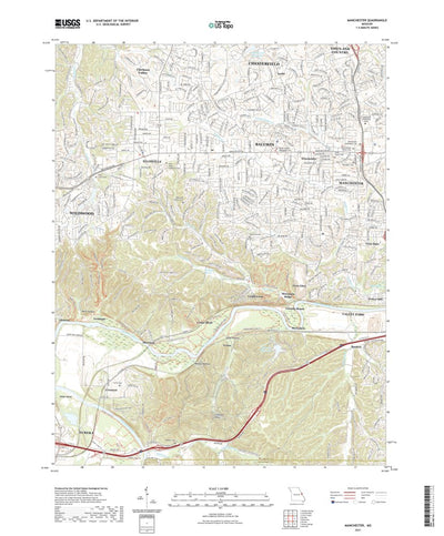 United States Geological Survey Manchester, MO (2021, 24000-Scale) digital map