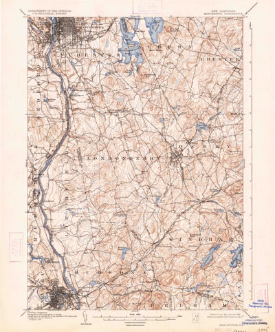 United States Geological Survey Manchester, NH (1905, 62500-Scale) digital map