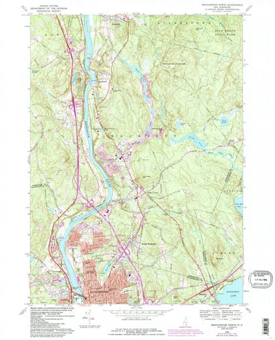 United States Geological Survey Manchester North, NH (1968, 24000-Scale) digital map