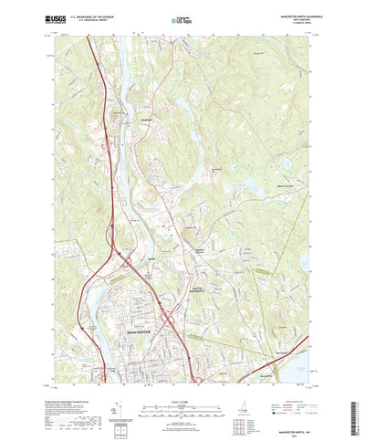 United States Geological Survey Manchester North, NH (2021, 24000-Scale) digital map