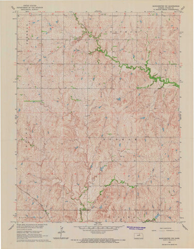 United States Geological Survey Manchester NW, KS (1965, 24000-Scale) digital map