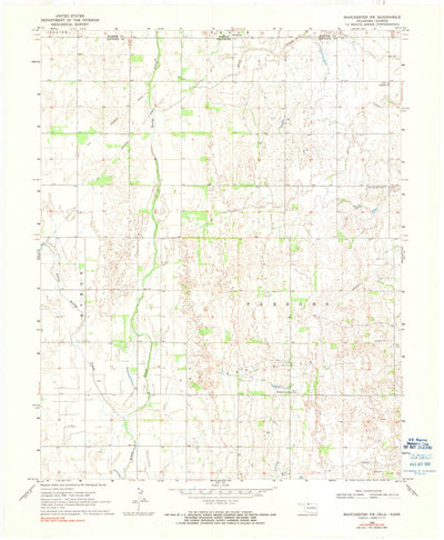 United States Geological Survey Manchester NW, OK-KS (1969, 24000-Scale) digital map