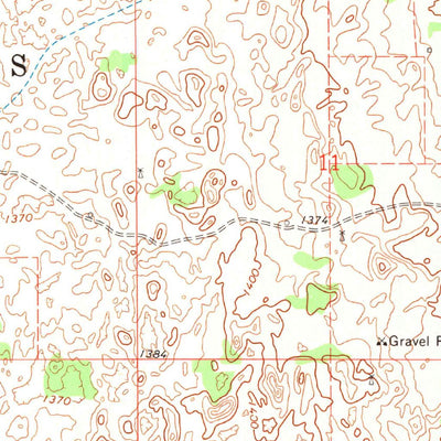 United States Geological Survey Manchester NW, OK-KS (1969, 24000-Scale) digital map