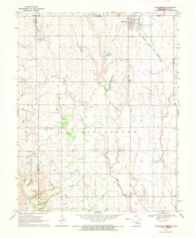 United States Geological Survey Manchester, OK-KS (1969, 24000-Scale) digital map