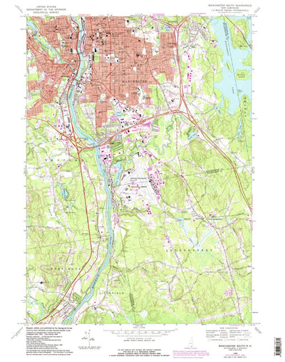 United States Geological Survey Manchester South, NH (1968, 24000-Scale) digital map