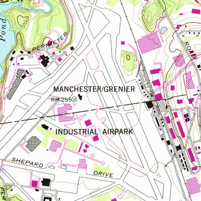 United States Geological Survey Manchester South, NH (1968, 24000-Scale) digital map
