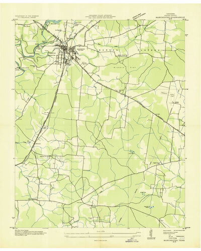 United States Geological Survey Manchester, TN (1936, 24000-Scale) digital map