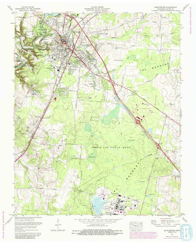 United States Geological Survey Manchester, TN (1972, 24000-Scale) digital map