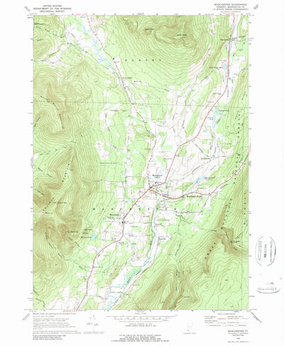 United States Geological Survey Manchester, VT (1968, 24000-Scale) digital map