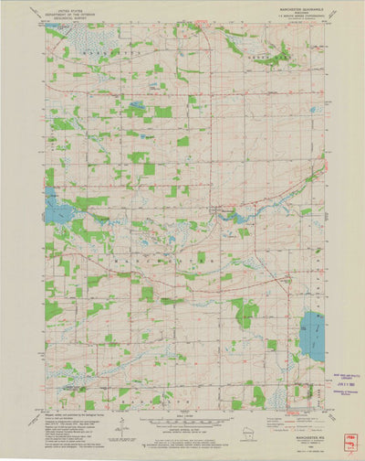 United States Geological Survey Manchester, WI (1980, 24000-Scale) digital map