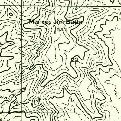 United States Geological Survey Mancos Jim Butte, UT (1957, 24000-Scale) digital map