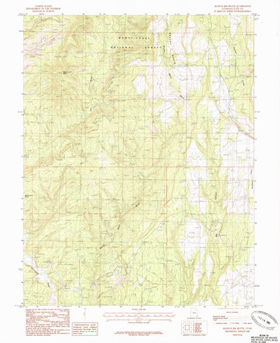 United States Geological Survey Mancos Jim Butte, UT (1985, 24000-Scale) digital map