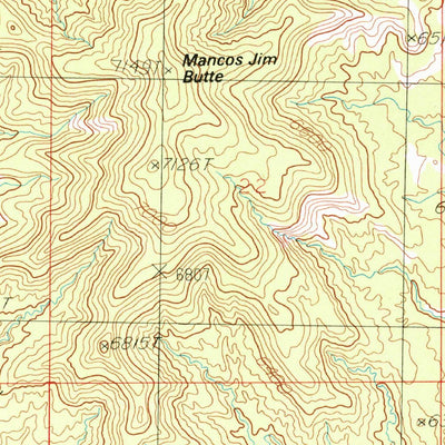 United States Geological Survey Mancos Jim Butte, UT (1985, 24000-Scale) digital map