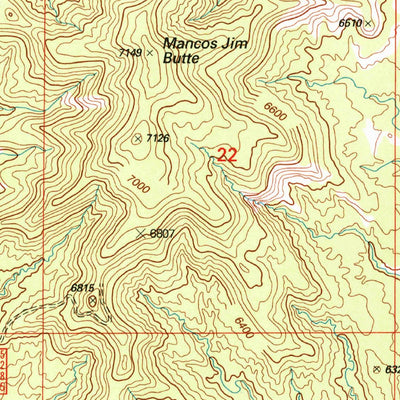 United States Geological Survey Mancos Jim Butte, UT (2001, 24000-Scale) digital map