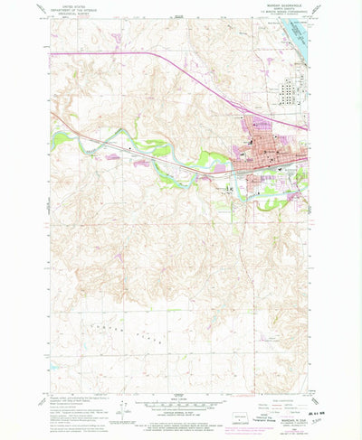 United States Geological Survey Mandan, ND (1962, 24000-Scale) digital map