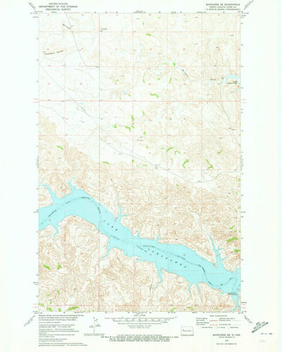 United States Geological Survey Mandaree SE, ND (1970, 24000-Scale) digital map