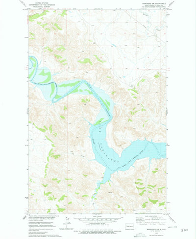 United States Geological Survey Mandaree SW, ND (1970, 24000-Scale) digital map