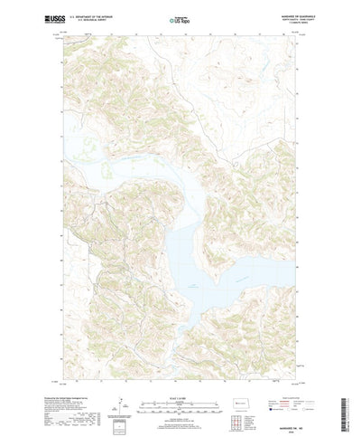 United States Geological Survey Mandaree SW, ND (2020, 24000-Scale) digital map