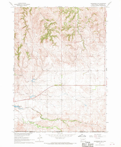 United States Geological Survey Manderson SW, SD (1967, 24000-Scale) digital map