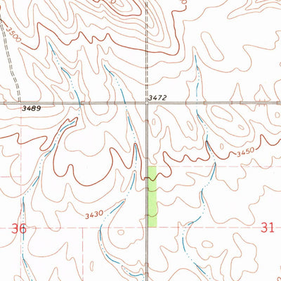 United States Geological Survey Manderson SW, SD (1967, 24000-Scale) digital map