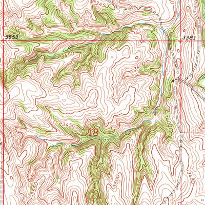United States Geological Survey Manderson SW, SD (1967, 24000-Scale) digital map