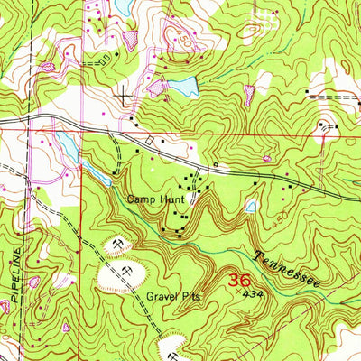 United States Geological Survey Mandeville, AR (1952, 24000-Scale) digital map