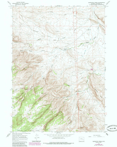United States Geological Survey Maneater Creek, WY (1964, 24000-Scale) digital map