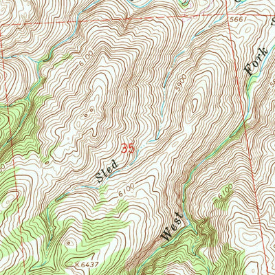 United States Geological Survey Maneater Creek, WY (1964, 24000-Scale) digital map