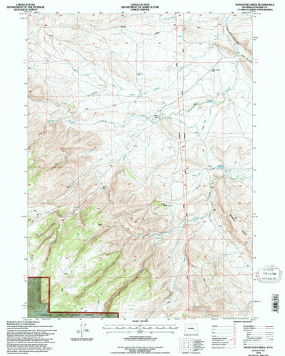 United States Geological Survey Maneater Creek, WY (1992, 24000-Scale) digital map