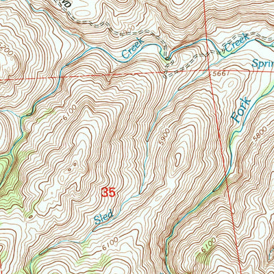United States Geological Survey Maneater Creek, WY (1992, 24000-Scale) digital map