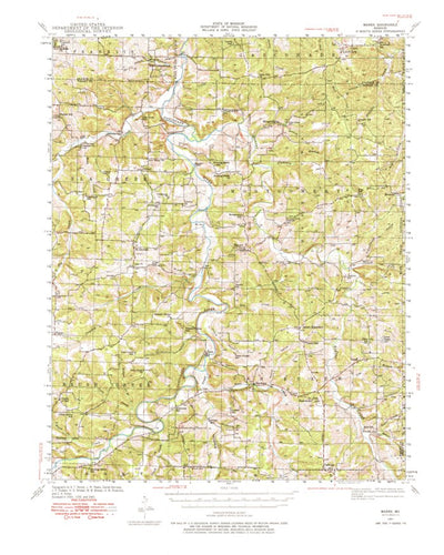 United States Geological Survey Manes, MO (1941, 62500-Scale) digital map