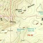 United States Geological Survey Maness Peak, AZ-NM (1997, 24000-Scale) digital map