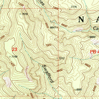 United States Geological Survey Maness Peak, AZ-NM (1997, 24000-Scale) digital map