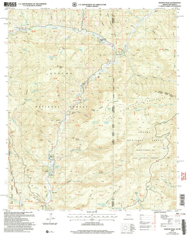 United States Geological Survey Maness Peak, AZ-NM (2005, 24000-Scale) digital map