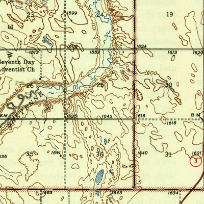 United States Geological Survey Manfred, ND (1945, 62500-Scale) digital map