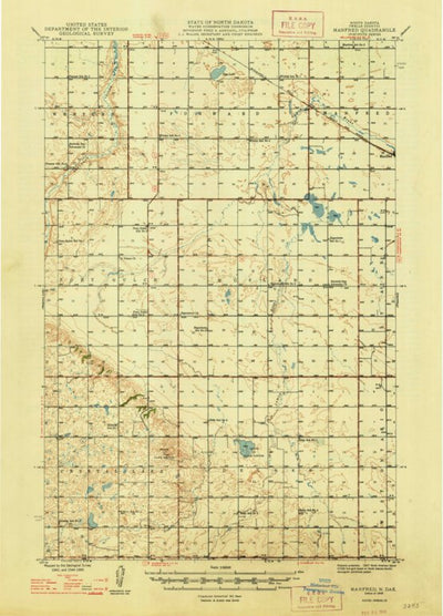 United States Geological Survey Manfred, ND (1948, 62500-Scale) digital map