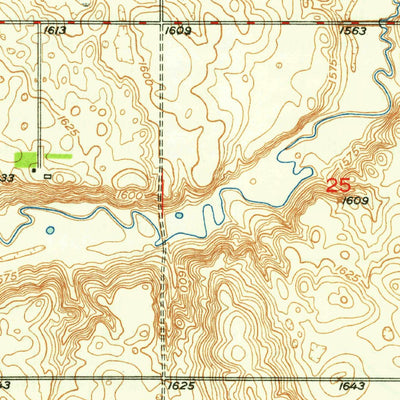 United States Geological Survey Manfred NW, ND (1950, 24000-Scale) digital map