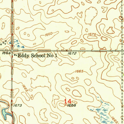 United States Geological Survey Manfred SE, ND (1950, 24000-Scale) digital map