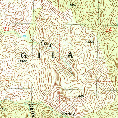 United States Geological Survey Mangas Springs, NM (1990, 24000-Scale) digital map