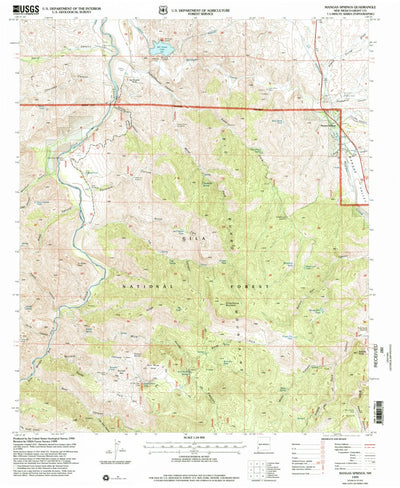 United States Geological Survey Mangas Springs, NM (1999, 24000-Scale) digital map