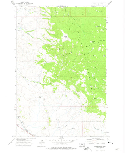 United States Geological Survey Manger Park, MT (1971, 24000-Scale) digital map