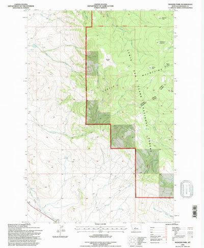 United States Geological Survey Manger Park, MT (1995, 24000-Scale) digital map