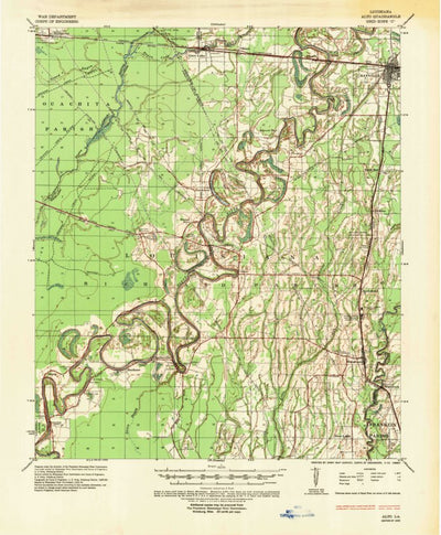 United States Geological Survey Mangham, LA (1935, 62500-Scale) digital map