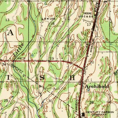 United States Geological Survey Mangham, LA (1935, 62500-Scale) digital map