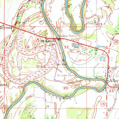 United States Geological Survey Mangham, LA (1957, 62500-Scale) digital map