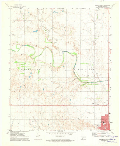 United States Geological Survey Mangum North, OK (1971, 24000-Scale) digital map