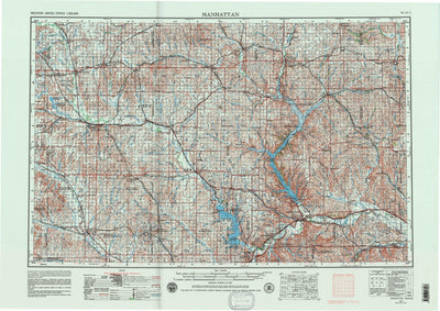 United States Geological Survey Manhattan, KS (1955, 250000-Scale) digital map