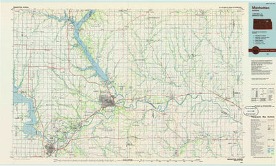 United States Geological Survey Manhattan, KS (1985, 100000-Scale) digital map